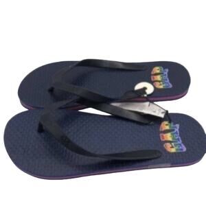 Gap Men's Summer Rainbow Colors Gap Logo  Flip-flops Size 10-11